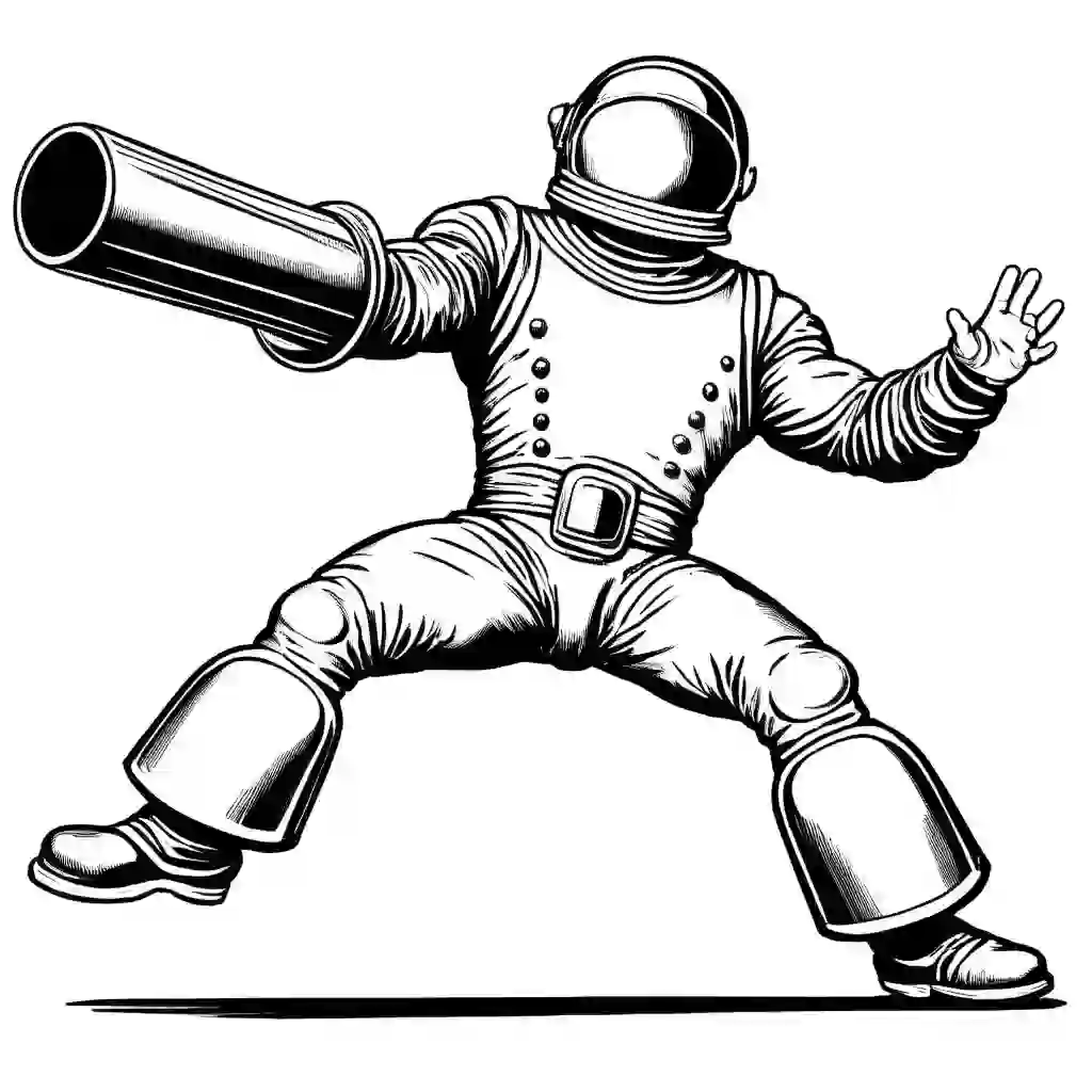 Human Cannonball coloring pages